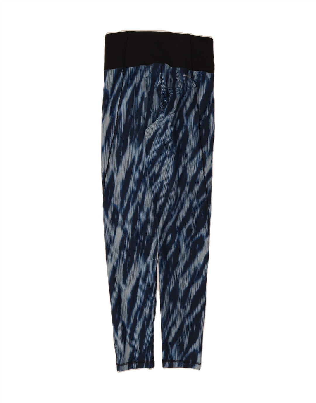 ADIDAS Womens Climalite Abstract Pattern Leggings UK 8/10 Small Blue Vintage Adidas and Second-Hand Adidas from Messina Hembry 