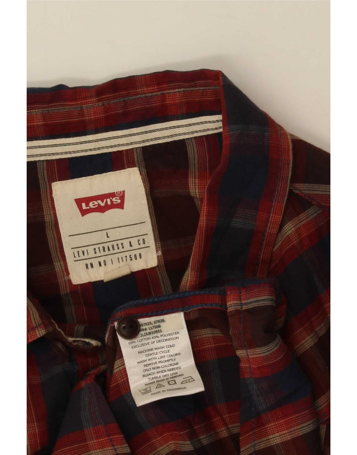 Camicia Levi's Uomo Large in cotone a quadri multicolore