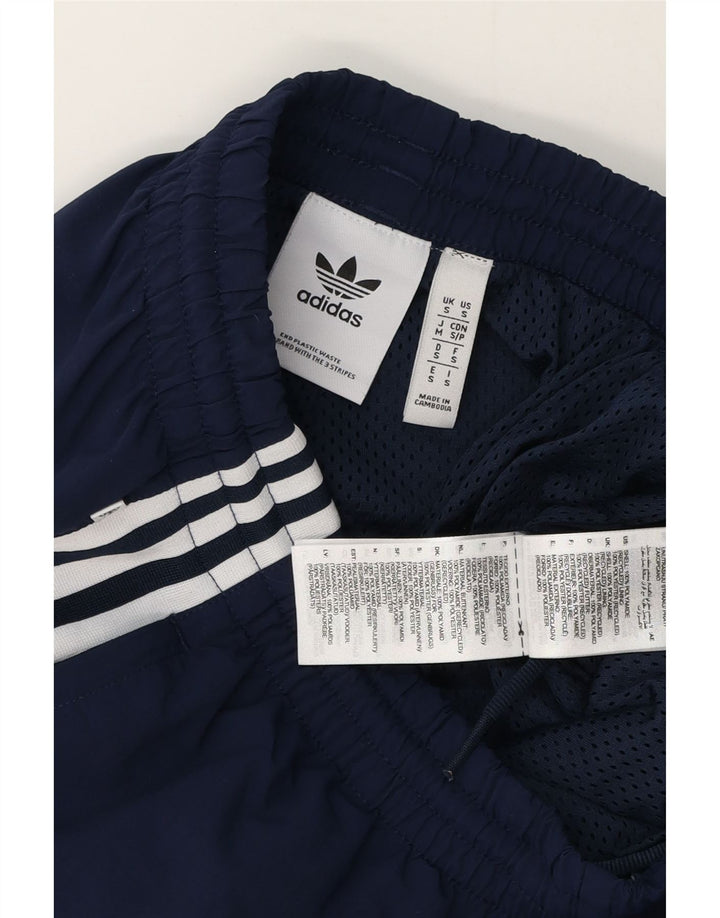 Pantaloni da tuta da uomo Adidas Joggers piccoli in poliestere blu navy