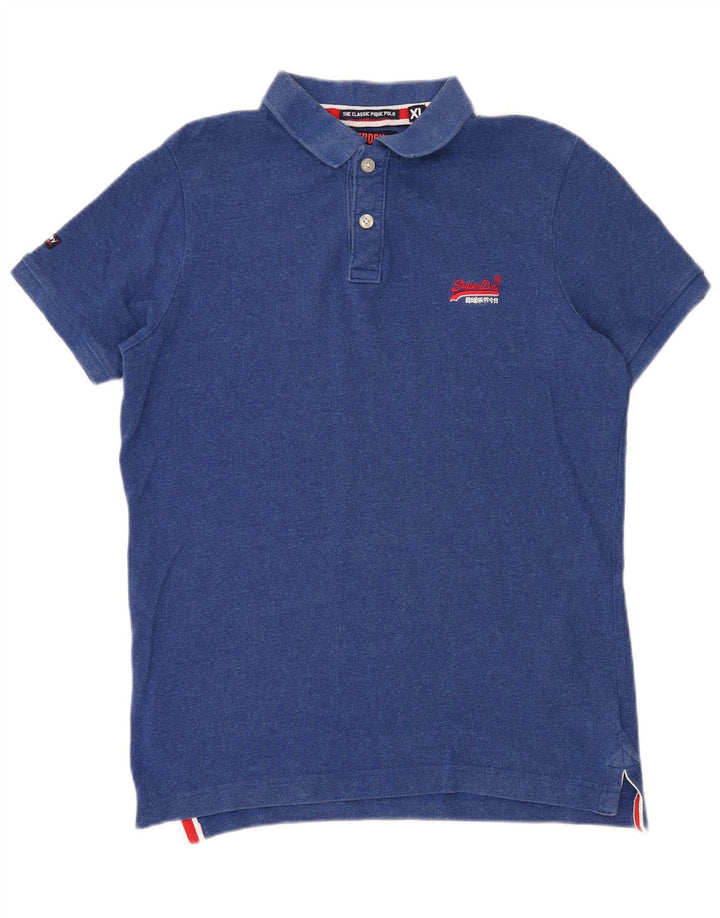 Polo da uomo Superdry XL in cotone blu