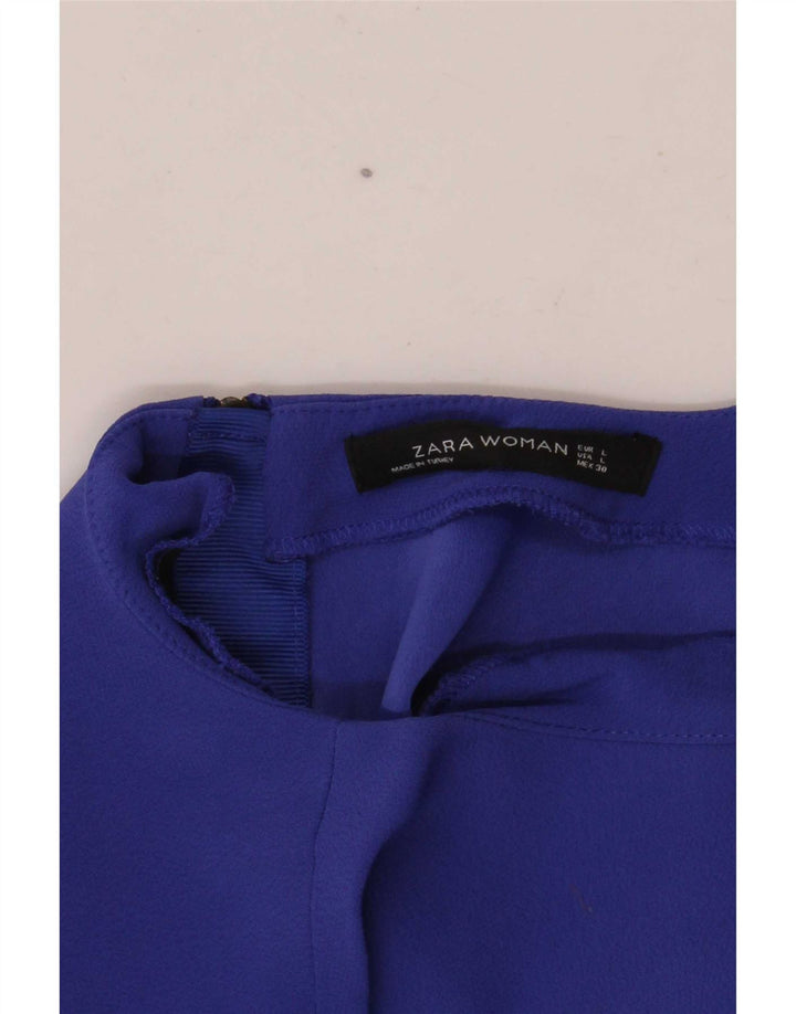 Blusa oversize da donna Zara con maniche a 3/4, taglia UK 16, taglia grande, blu
