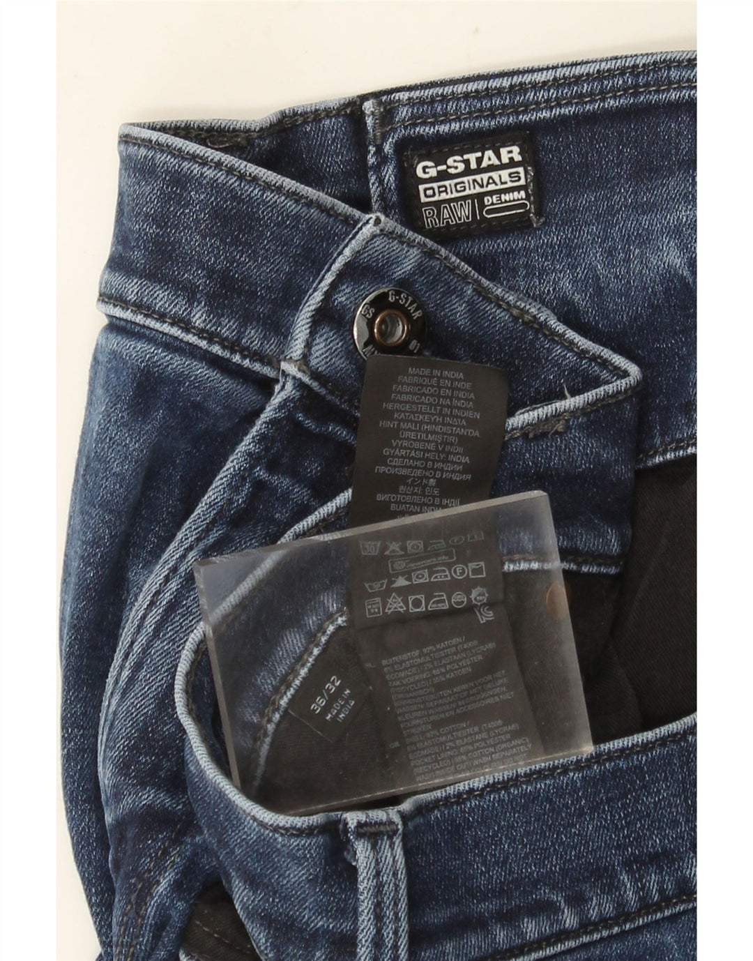 Jeans slim da uomo G-STAR W36 L32 cotone blu