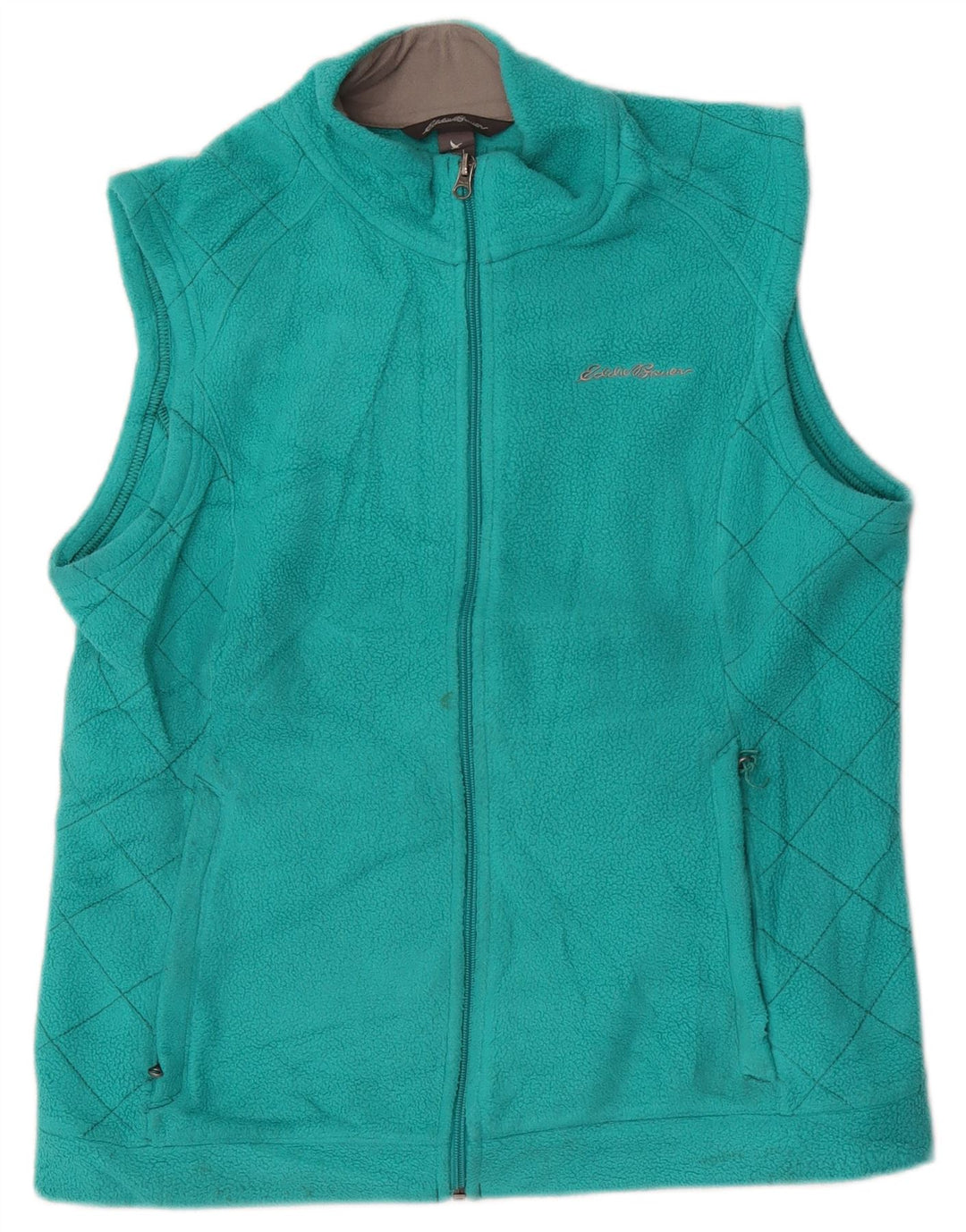 Gilet in pile da donna Eddie Bauer UK 16 grande poliestere turchese