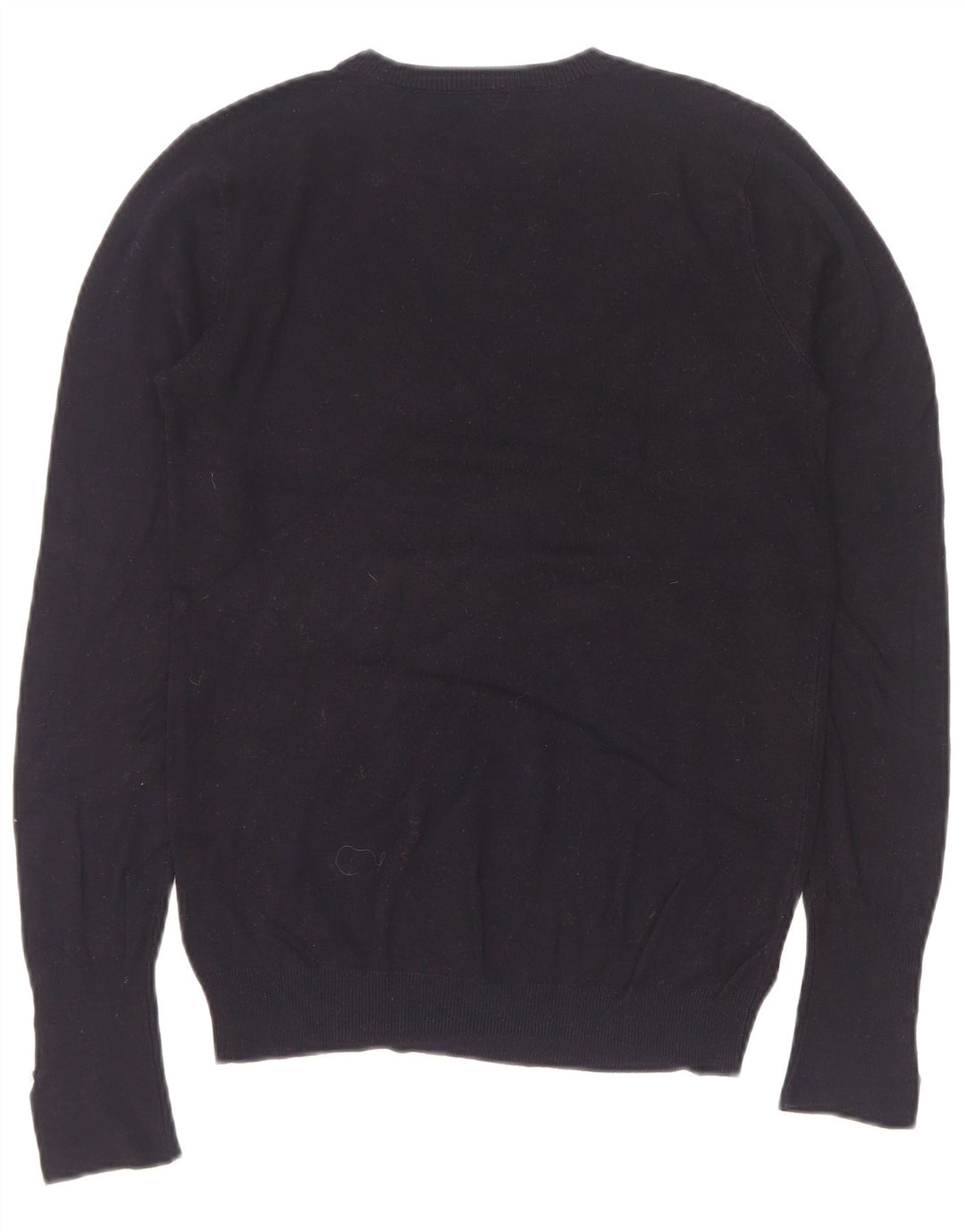 Maglione maglione girocollo da donna Zara UK 12 viscosa blu navy medio