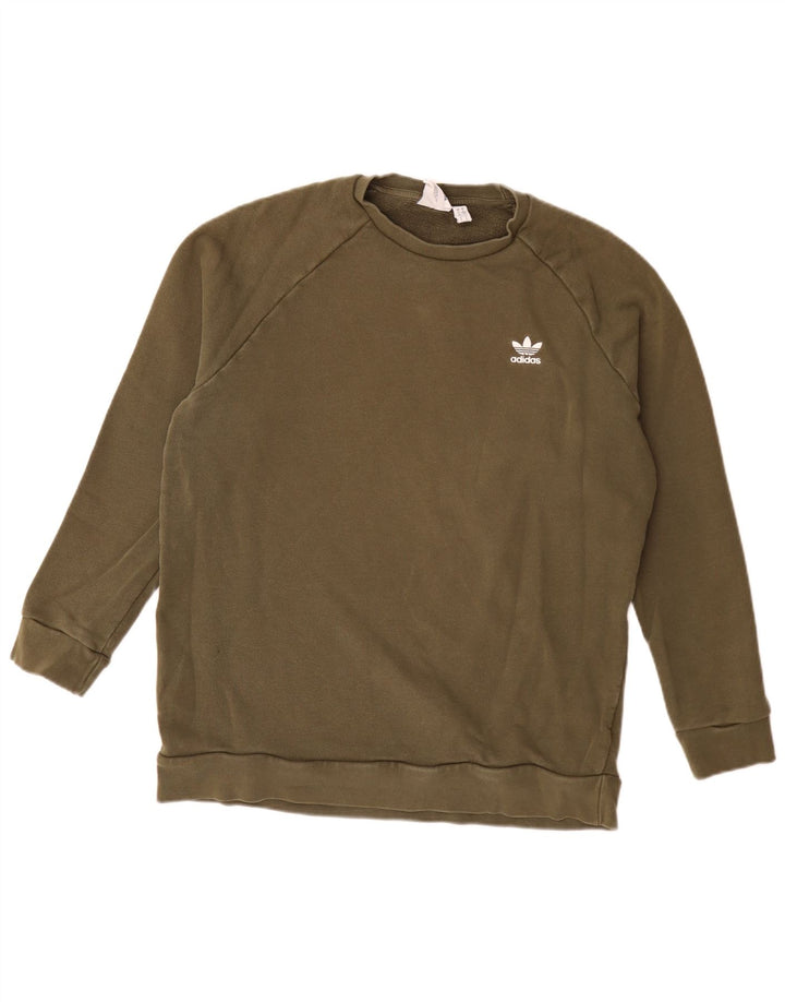 Felpa da uomo Adidas Maglione grande in cotone kaki