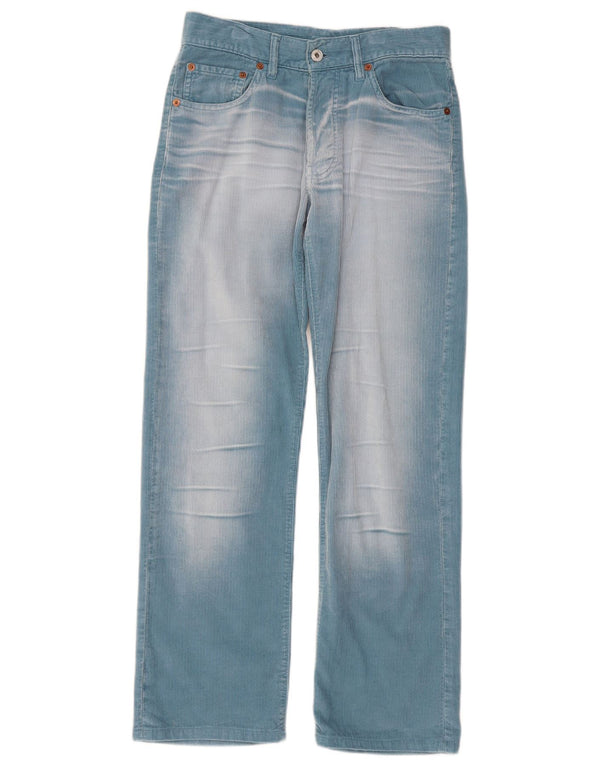 Pantaloni dritti in velluto a coste da donna Energie W30 L29 cotone blu