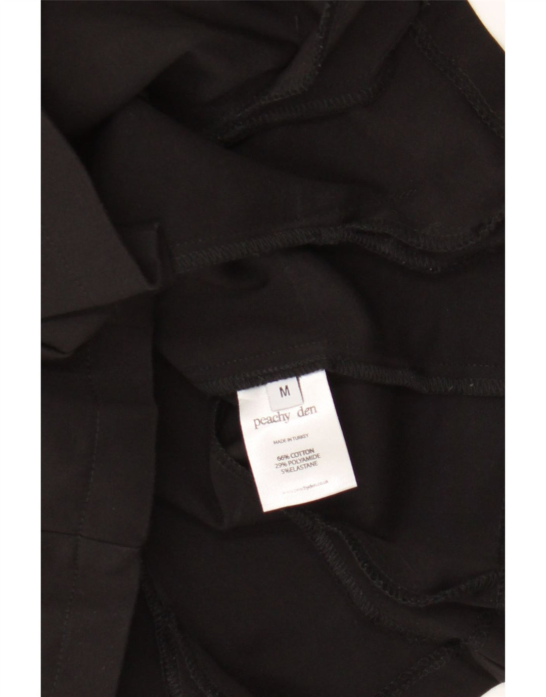 Canottiera corta da donna Peachy Den UK 12 cotone nero medio