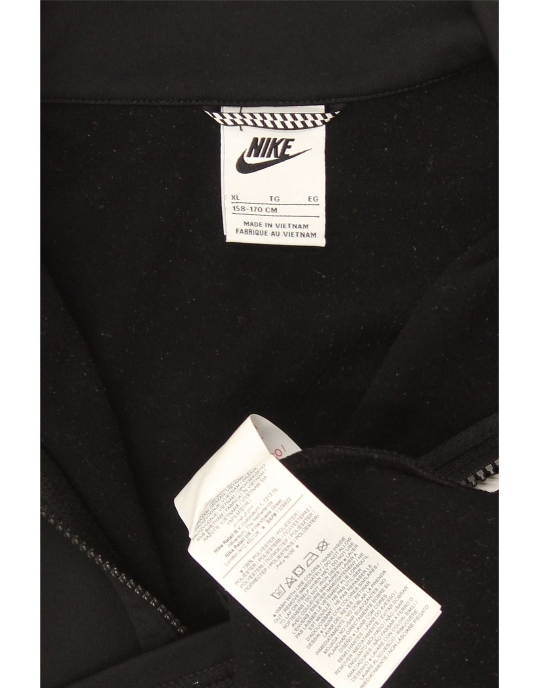 Giacca da ginnastica grafica da ragazzo Nike 13-14 anni XL poliestere nero