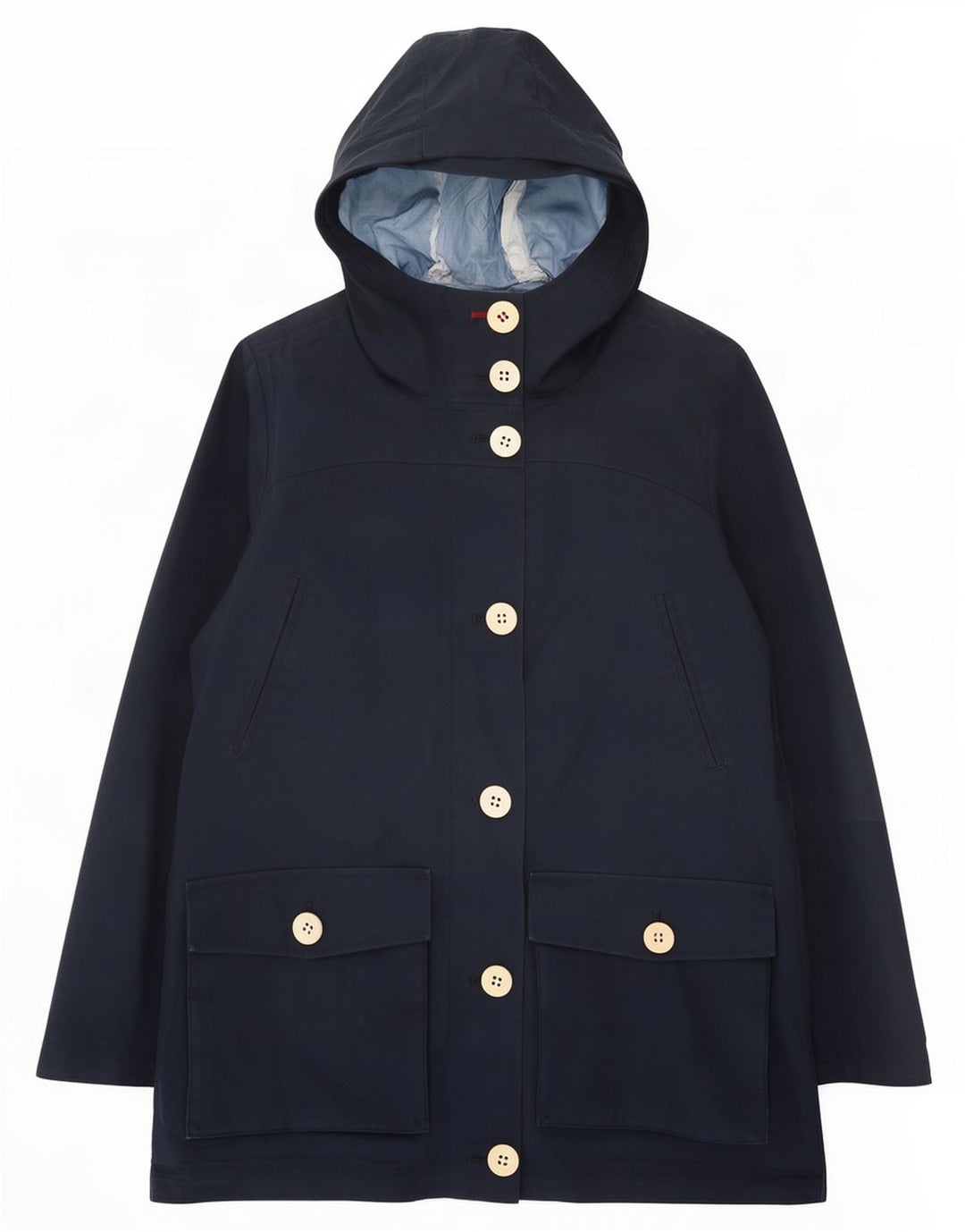 Giacca antipioggia con cappuccio da donna Canadiens UK 8 Small Poliestere blu navy
