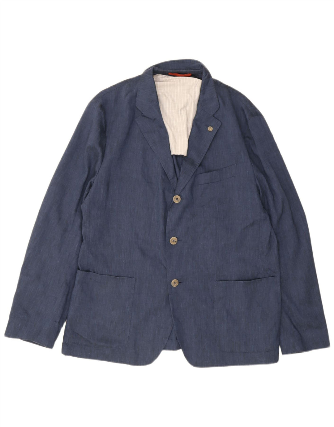 Giacca blazer da uomo a 3 bottoni Ted Baker taglia 6 2XL lino blu