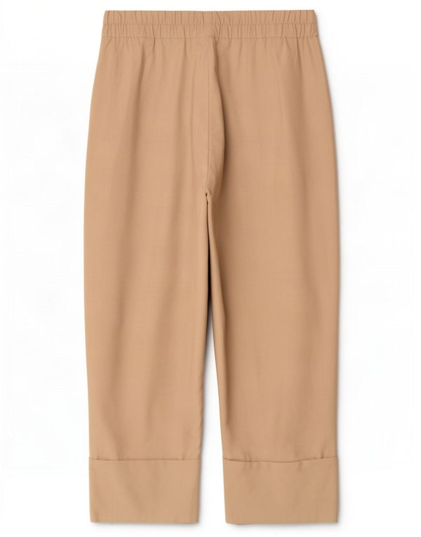 Zara Womens Cropped Trousers Medium W28 L25 Beige Viscose