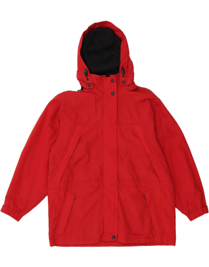 EDDIE BAUER Womens Petite Oversized Windbreaker Jacket UK 14 Medium Red Vintage Eddie Bauer and Second-Hand Eddie Bauer from Messina Hembry 