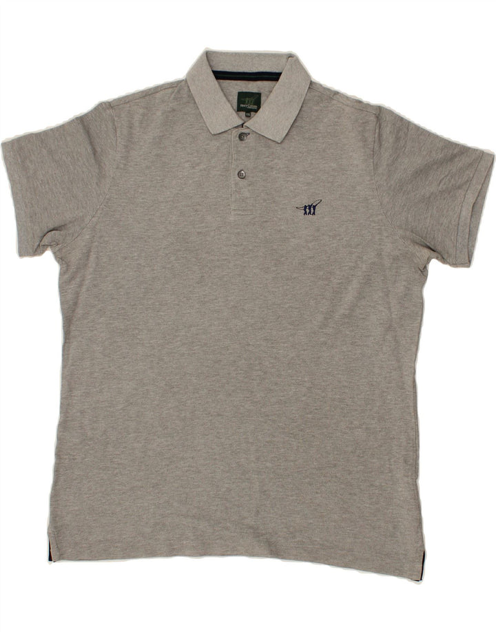 HENRY COTTONS Mens Polo Shirt 2XL Grey Cotton Vintage Henry Cottons and Second-Hand Henry Cottons from Messina Hembry 