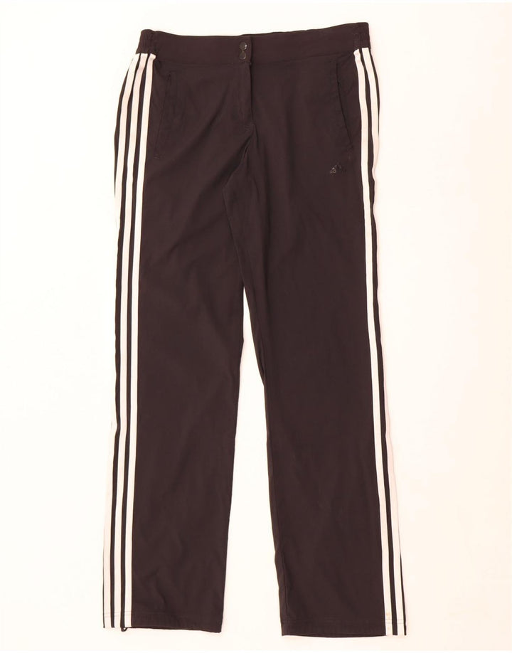 Pantaloni da tuta Adidas Climalite da donna UK 12 Medium Nero Poliestere