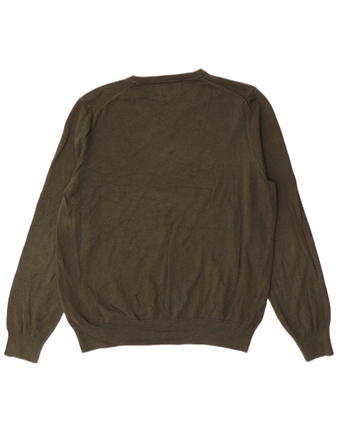 Maglione da uomo con scollo a V Marks & Spencer XL in cotone kaki