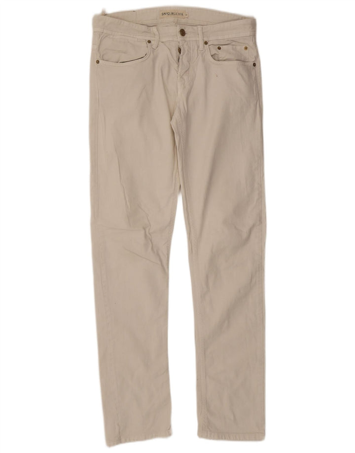 Jeans Slim Donna SIVIGLIA W33 L33 Cotone Bianco