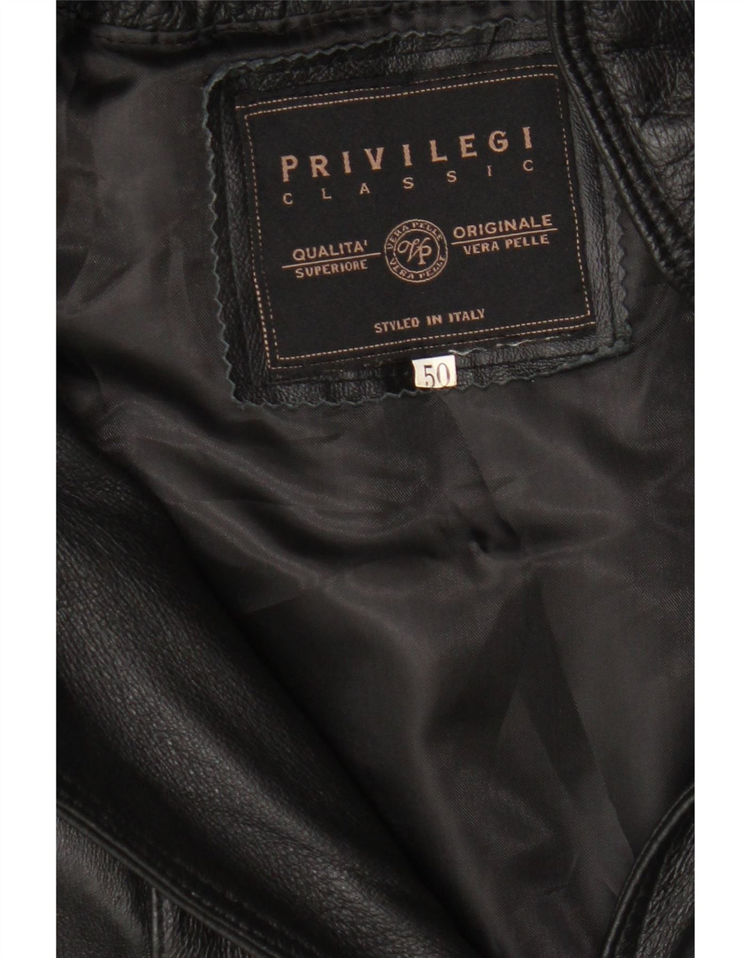 Cappotto oversize in pelle con cappuccio da donna Privilegi IT 50 XL in pelle nera