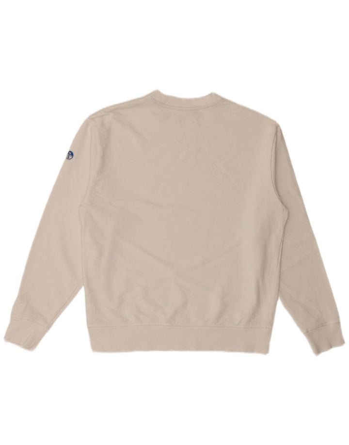 Felpa grafica da uomo North Sails, piccola, in cotone bianco
