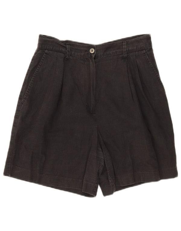 Pantaloncini casual con pegging a vita alta da donna Benetton IT 44 Medium W28 Grigio