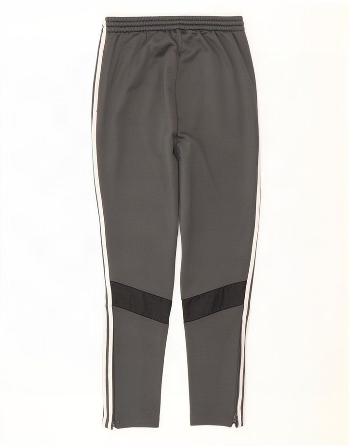 Pantaloni da tuta da uomo Adidas in poliestere grigio medio