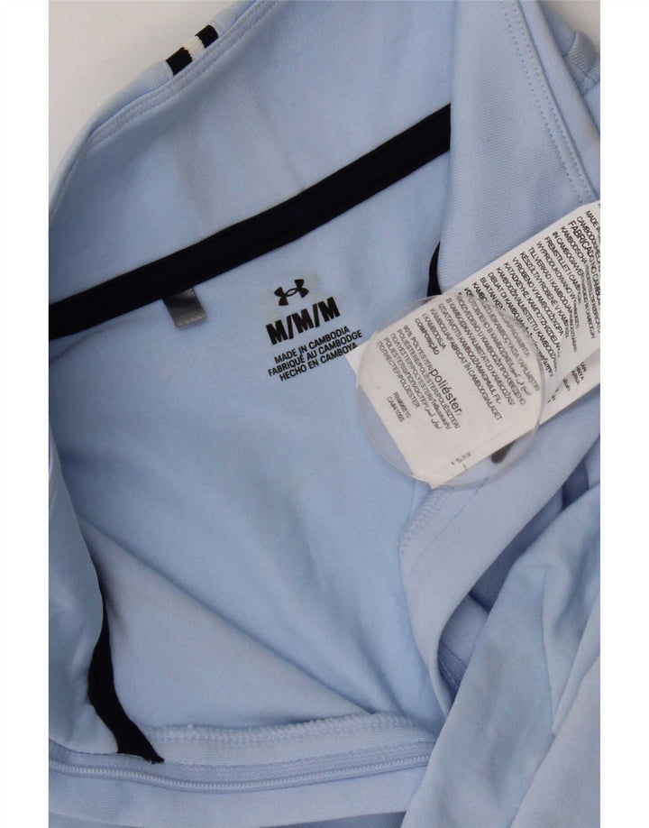 Maglia da ginnastica Under Armour da donna con collo e zip, UK 12, blu medio