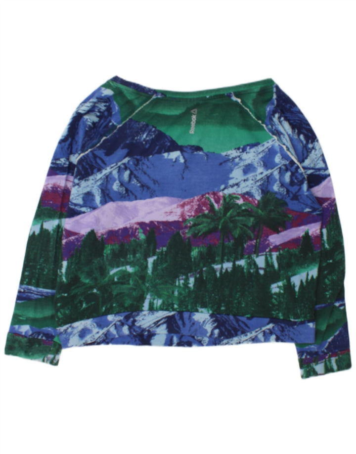 Felpa grafica Reebok da donna UK 16/18 grande multicolore