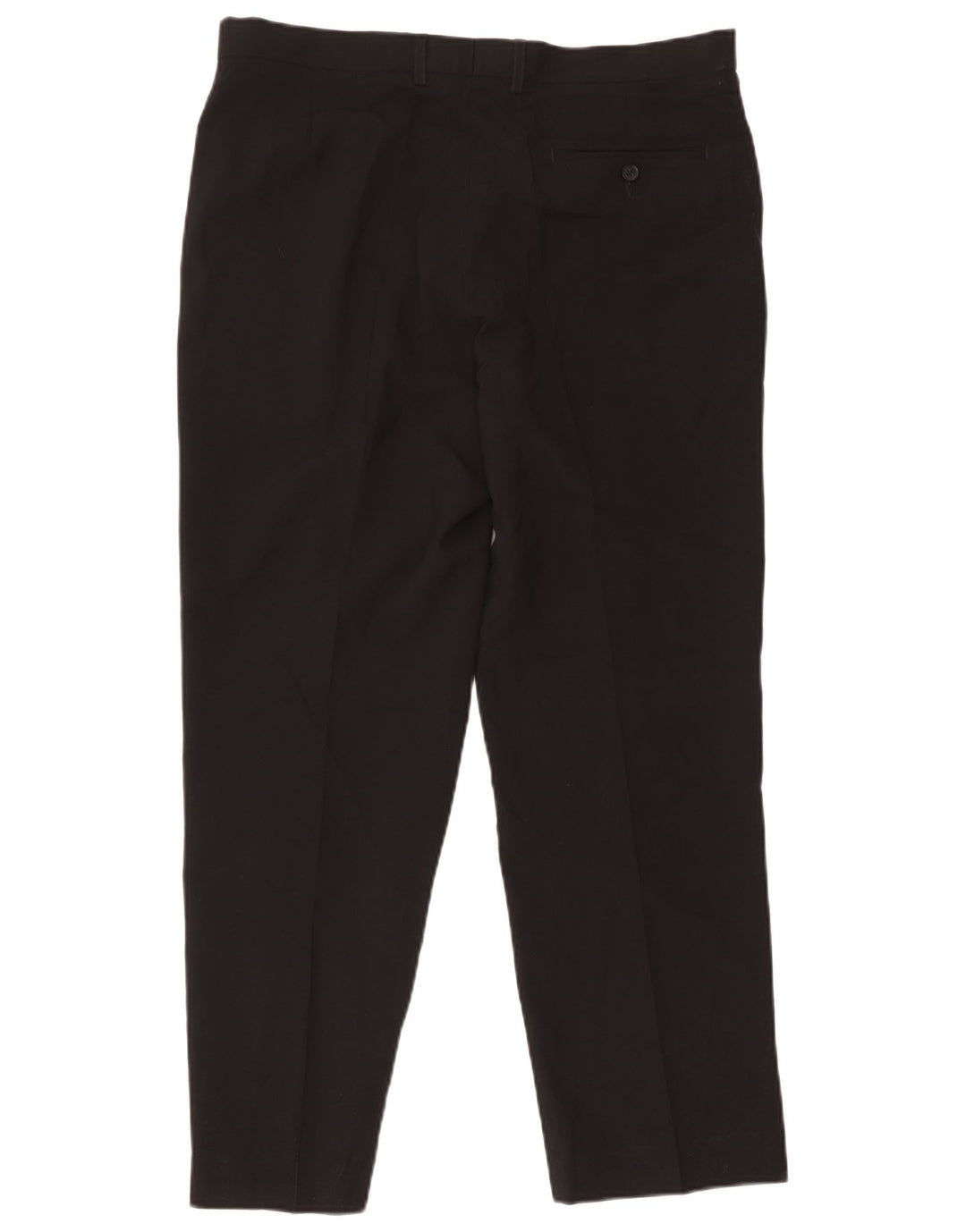 Pantaloni da abito dritti da uomo Marks & Spencer W36 L31 poliestere nero