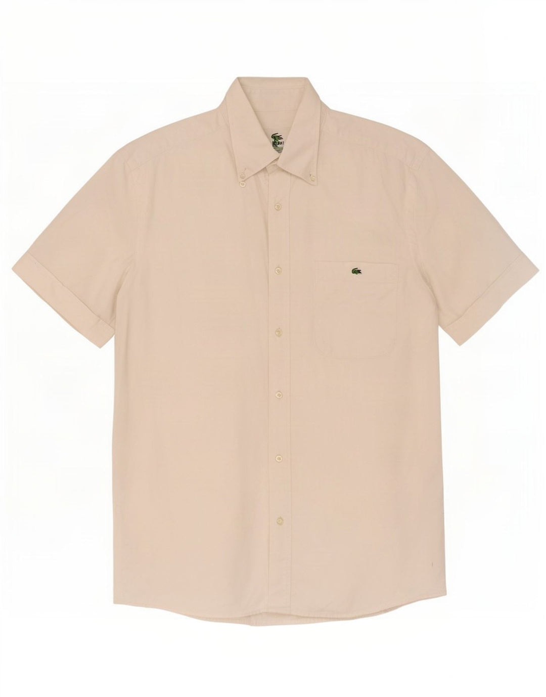 Camicia a maniche corte da uomo Lacoste taglia 39 cotone bianco medio