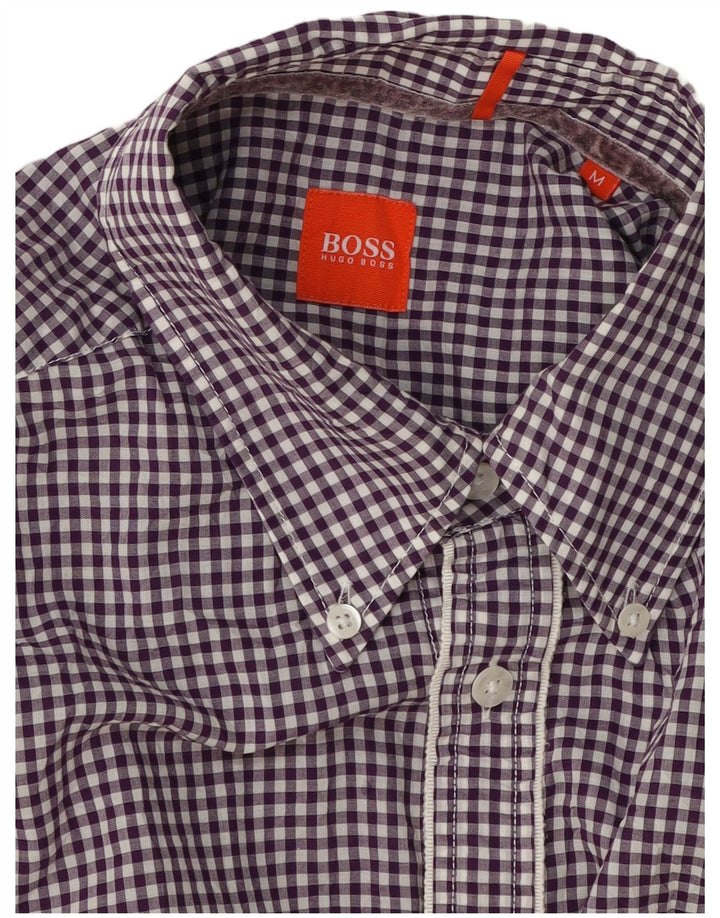Camicia da uomo Superdry in cotone a quadretti viola medio