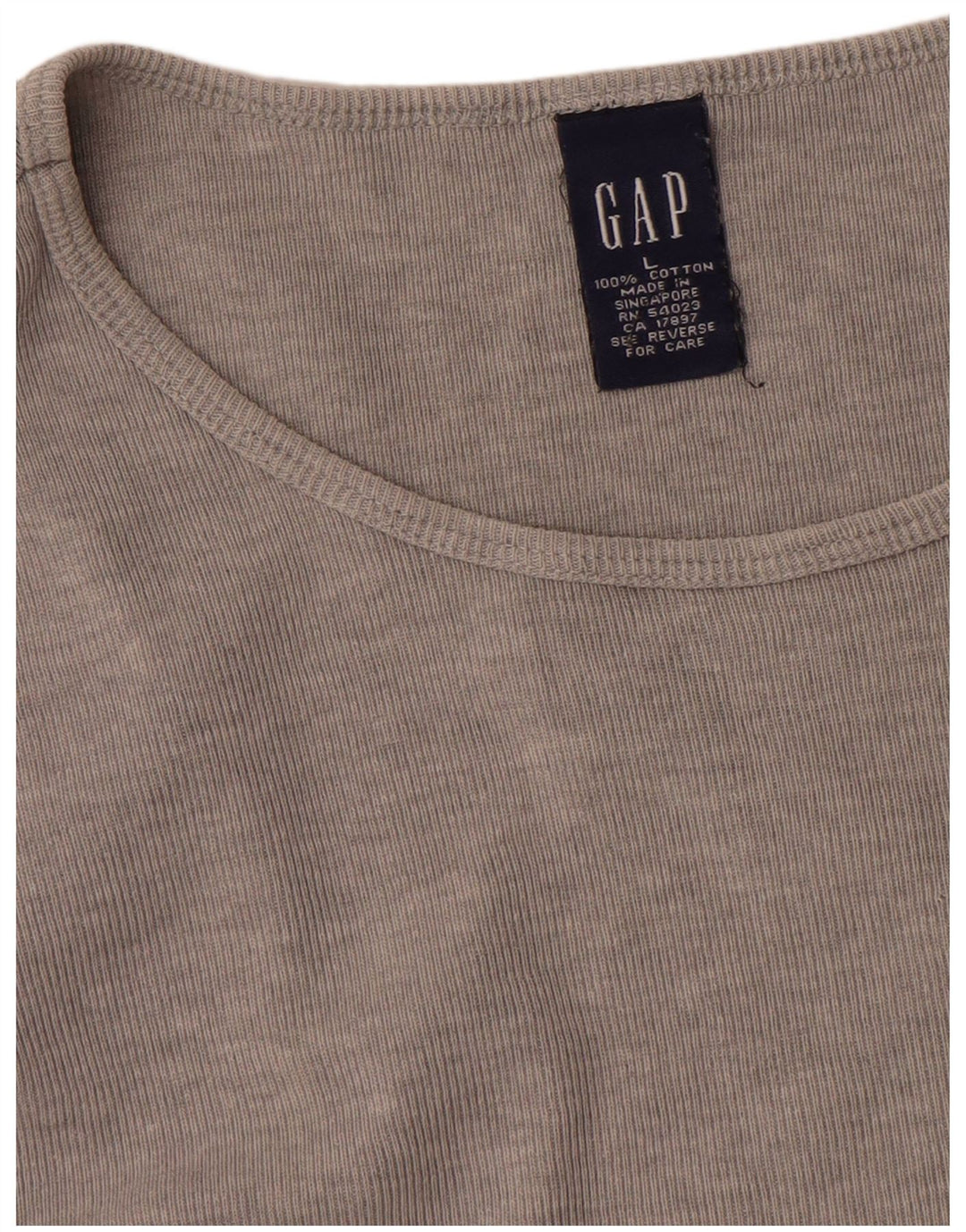 Gap T-shirt da donna Top UK 16 grande cotone grigio