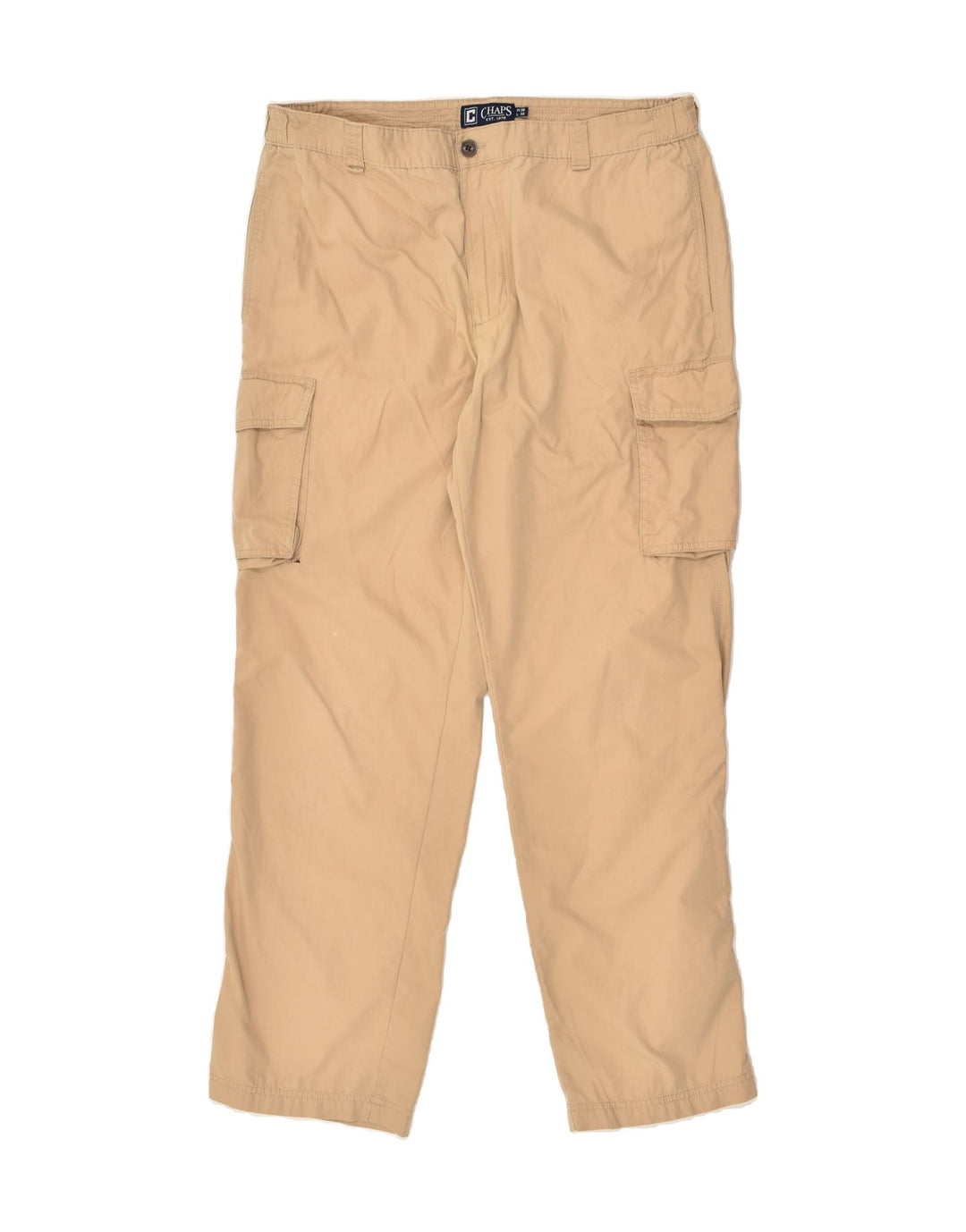 CHAPS Mens Tapered Cargo Trousers W36 L32 Beige Cotton Vintage Chaps and Second-Hand Chaps from Messina Hembry 