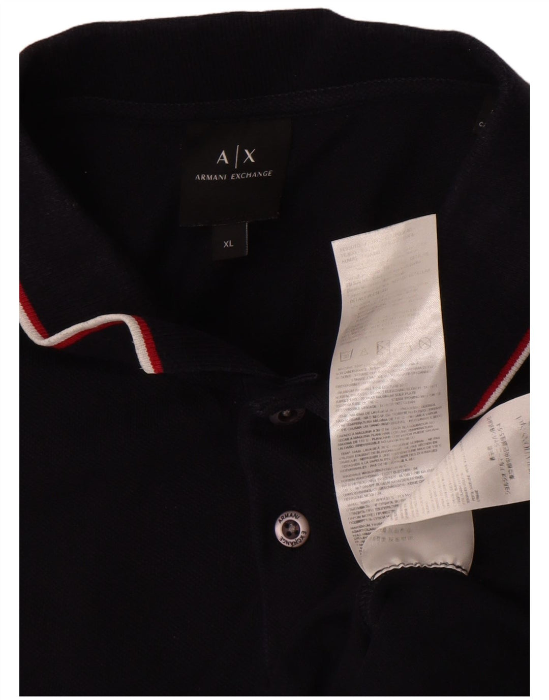Polo da uomo Armani Exchange XL in cotone nero