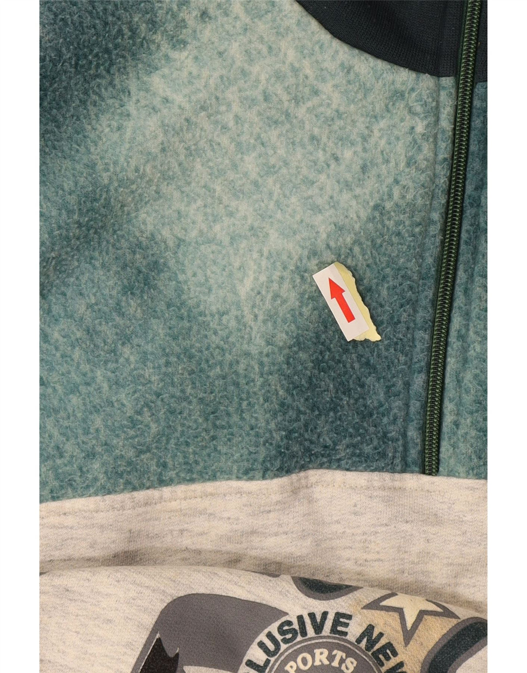 EXTE Felpa da uomo con collo con zip grafica Maglione grande grigio color block