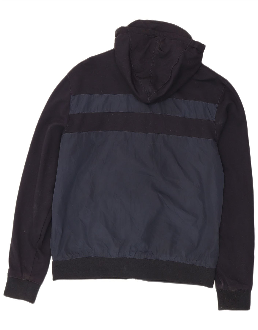 Giubbotto bomber con cappuccio da uomo Zara UK 42 XL Poliestere color block blu navy