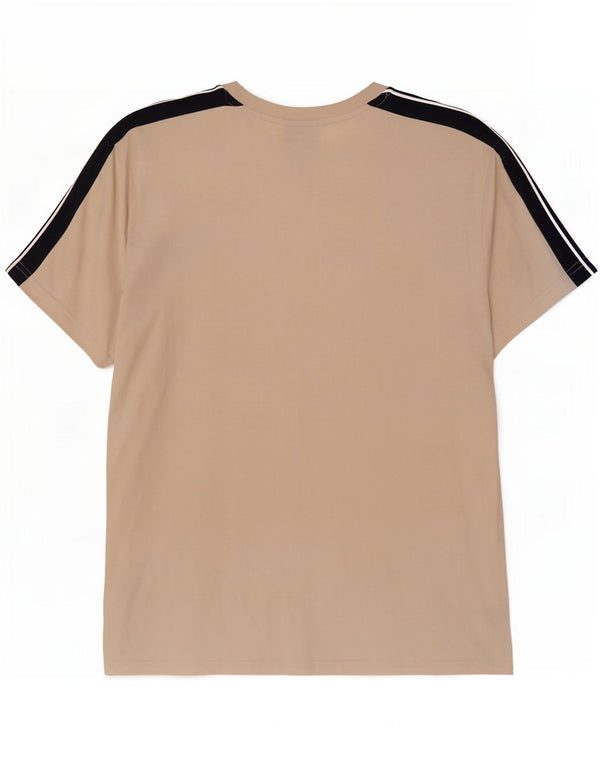 T-shirt da uomo Ellesse Top 2XL cotone color block bianco sporco
