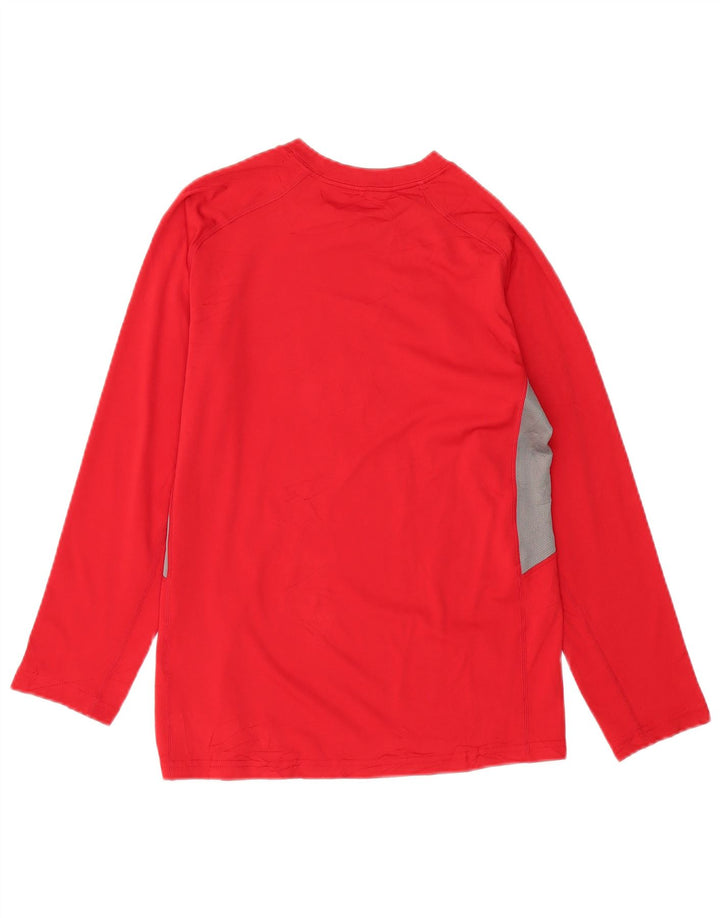 Nike Dri Fit Graphic Top da donna a maniche lunghe UK 16 Large Rosso Poliestere