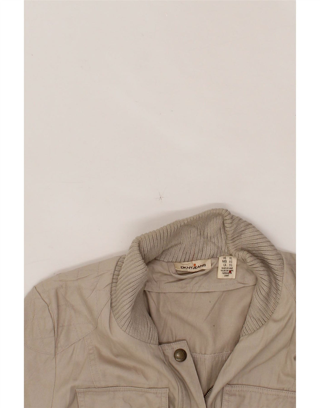 DKNY Womens Utility Jacket UK 18 XL Grey Cotton Vintage Dkny and Second-Hand Dkny from Messina Hembry 