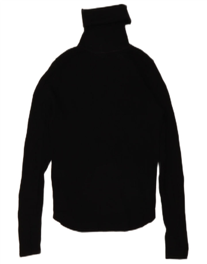 Maglione maglione a collo alto da donna Zara UK 8 piccolo in viscosa nera