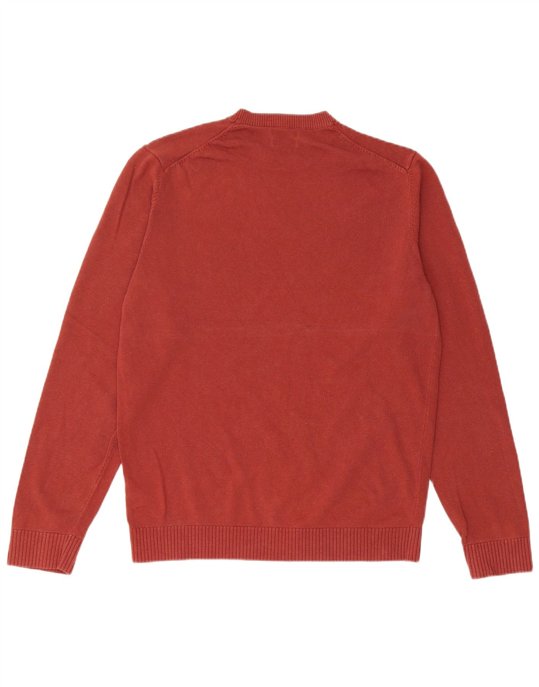 Maglione maglione girocollo da uomo Massimo Dutti in cotone bordeaux medio