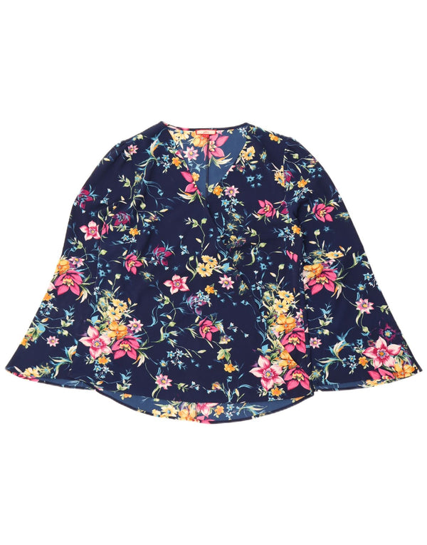 Camicetta a maniche lunghe da donna Joe Browns Top UK 14 Grande blu navy floreale
