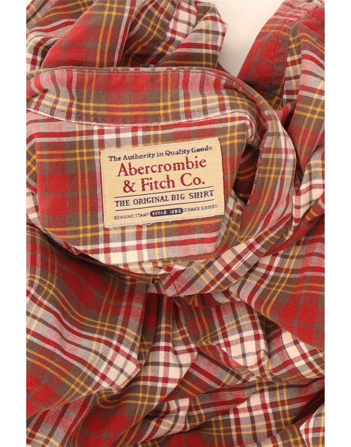 Camicia grande da uomo Abercrombie & Fitch 2XL a quadri rossi