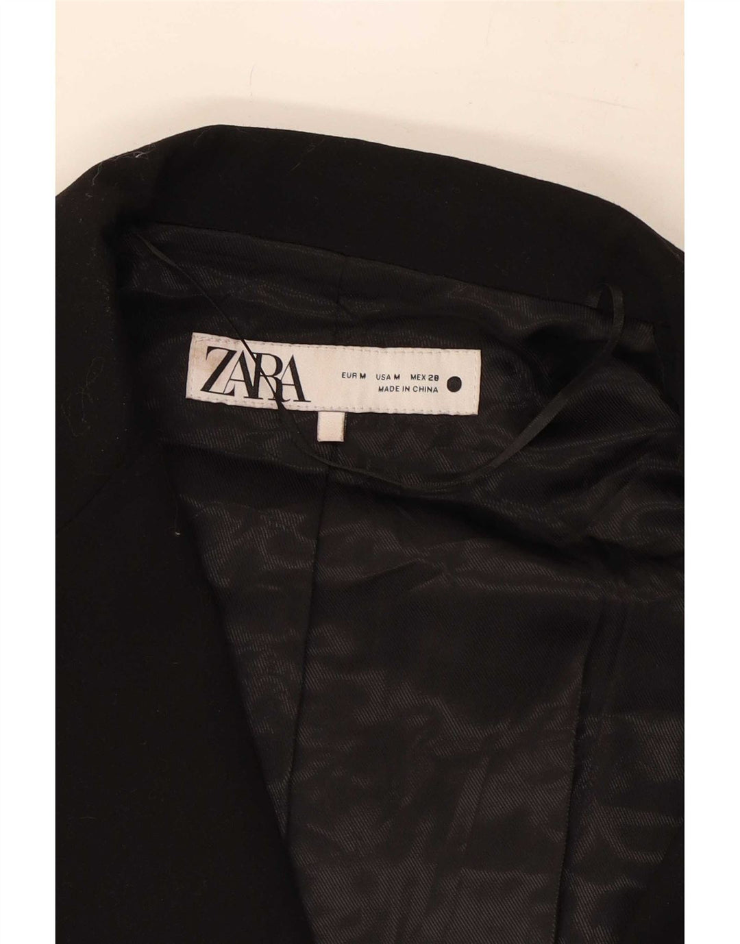 Giacca blazer a 2 bottoni da donna Zara UK 14 viscosa nera media