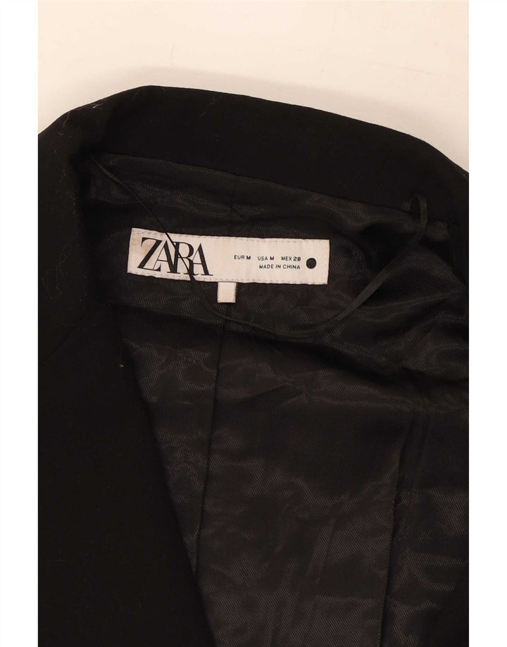 Giacca blazer a 2 bottoni da donna Zara UK 14 viscosa nera media