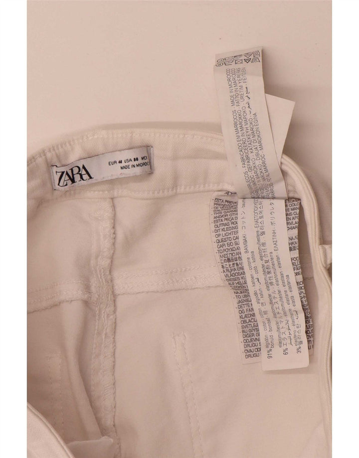 Jeans slim da donna Zara EU 40 medio W30 L28 cotone bianco
