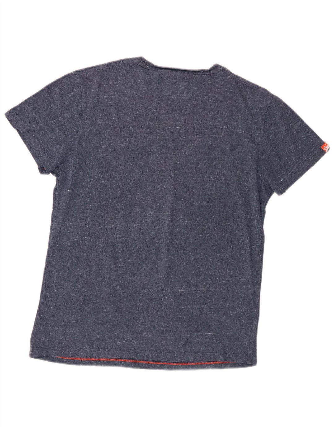 T-shirt da uomo Superdry Top grande in cotone chiazzato blu