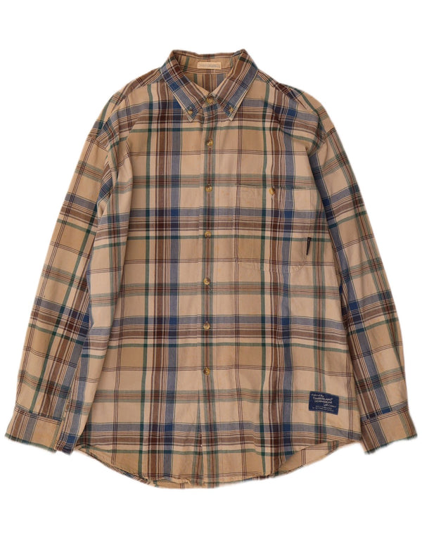 Camicia Timberland Weathergear da uomo XL in cotone a quadri beige