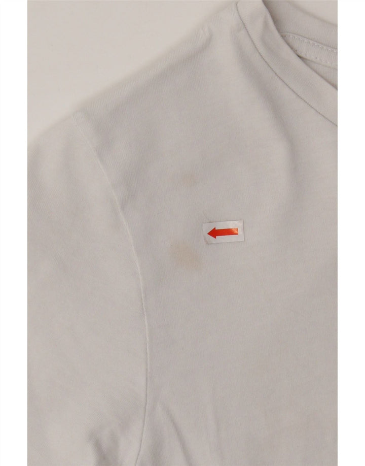 VANS Womens Crop Graphic T-Shirt Top UK 12 Medium White Cotton Vintage Vans and Second-Hand Vans from Messina Hembry 