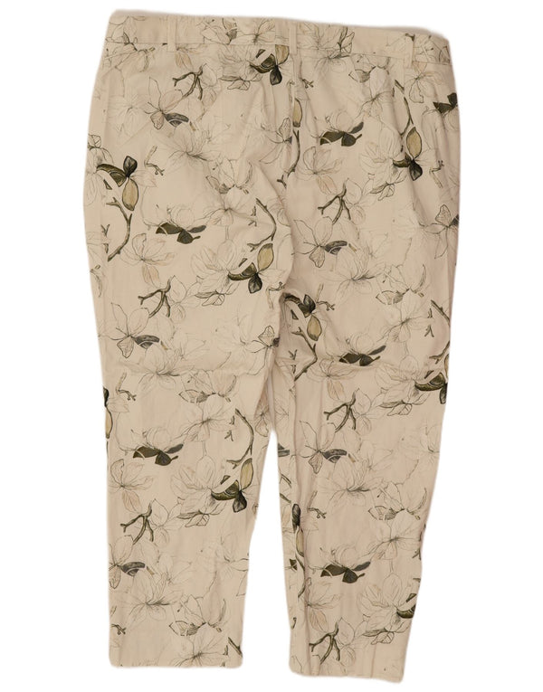 Pantaloni da abito a vita alta da donna Marks & Spencer UK 20 2XL W38 L25 Bianco sporco