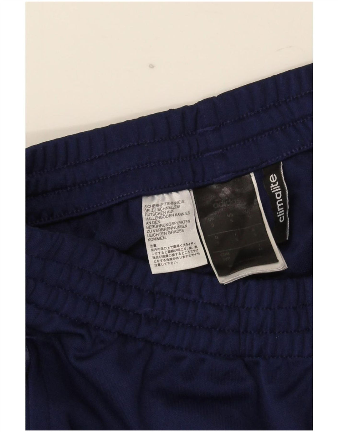 Pantaloni da tuta Adidas Climalite da uomo piccoli in poliestere blu navy
