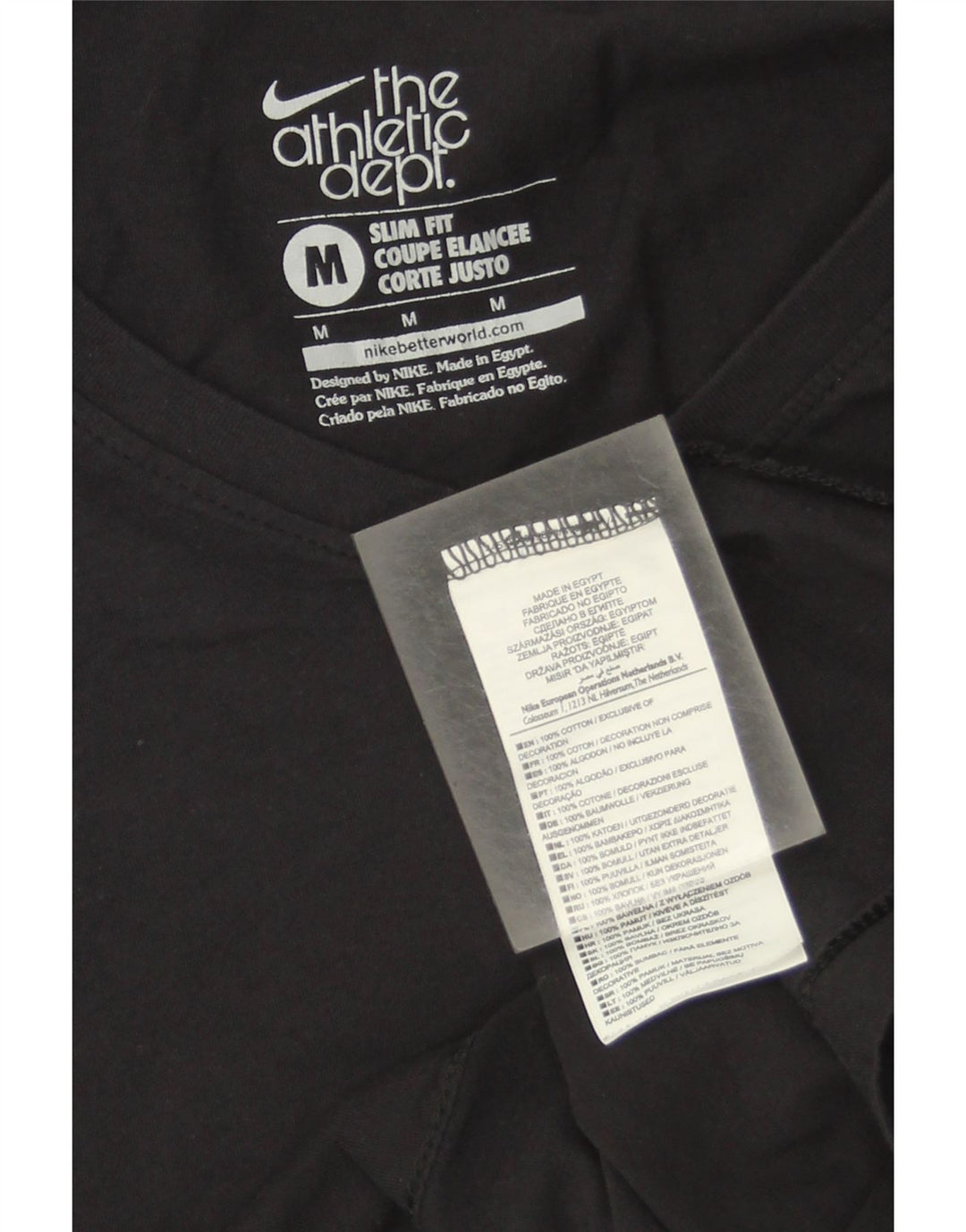Top Nike da donna slim fit manica lunga UK 12 cotone medio nero